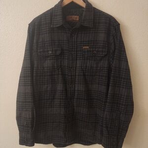 Orvis Big Bear Heavyweight Double Brushed Flannel Button Down Shirt Mens Large
